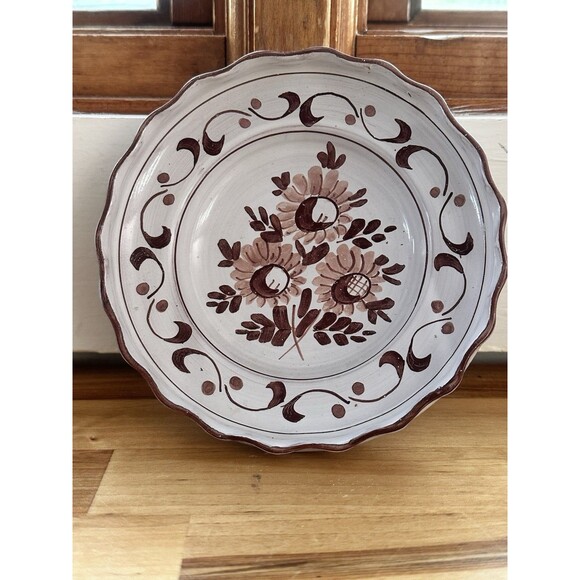 2 Vintage Serving Bowls 5" Folk Art Hand Painted German Hungarian Use, Wall Hang - Picture 2 of 10